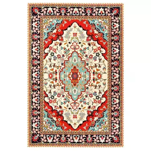 Oriental Medallion Red Area Rug