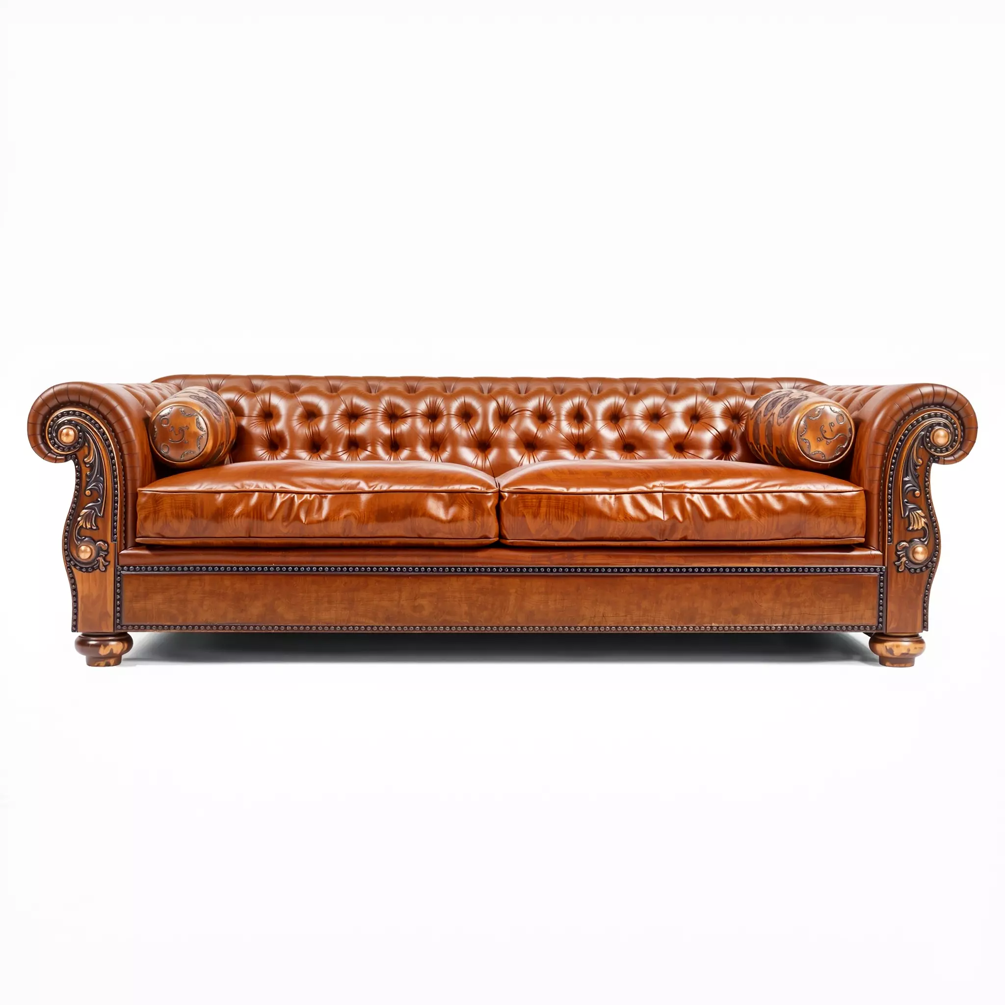Classic Chesterfield Leather Sofa model pack Low-poly 3D model_3