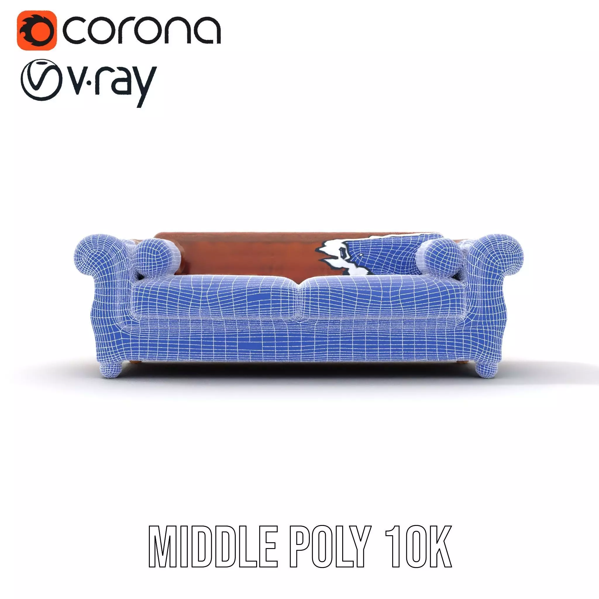 Classic Chesterfield Leather Sofa model pack Low-poly 3D model_27