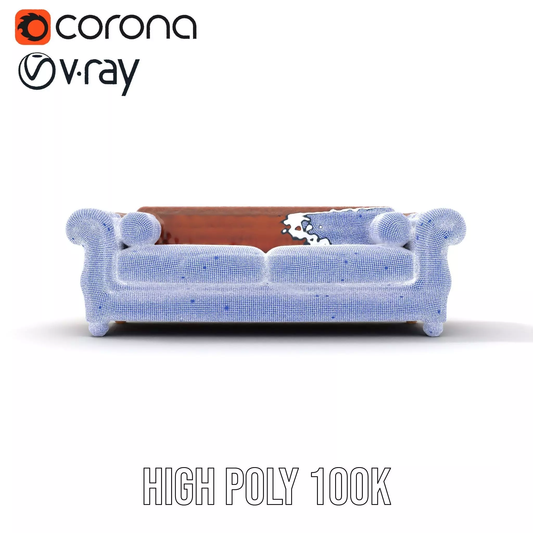 Classic Chesterfield Leather Sofa model pack Low-poly 3D model_34