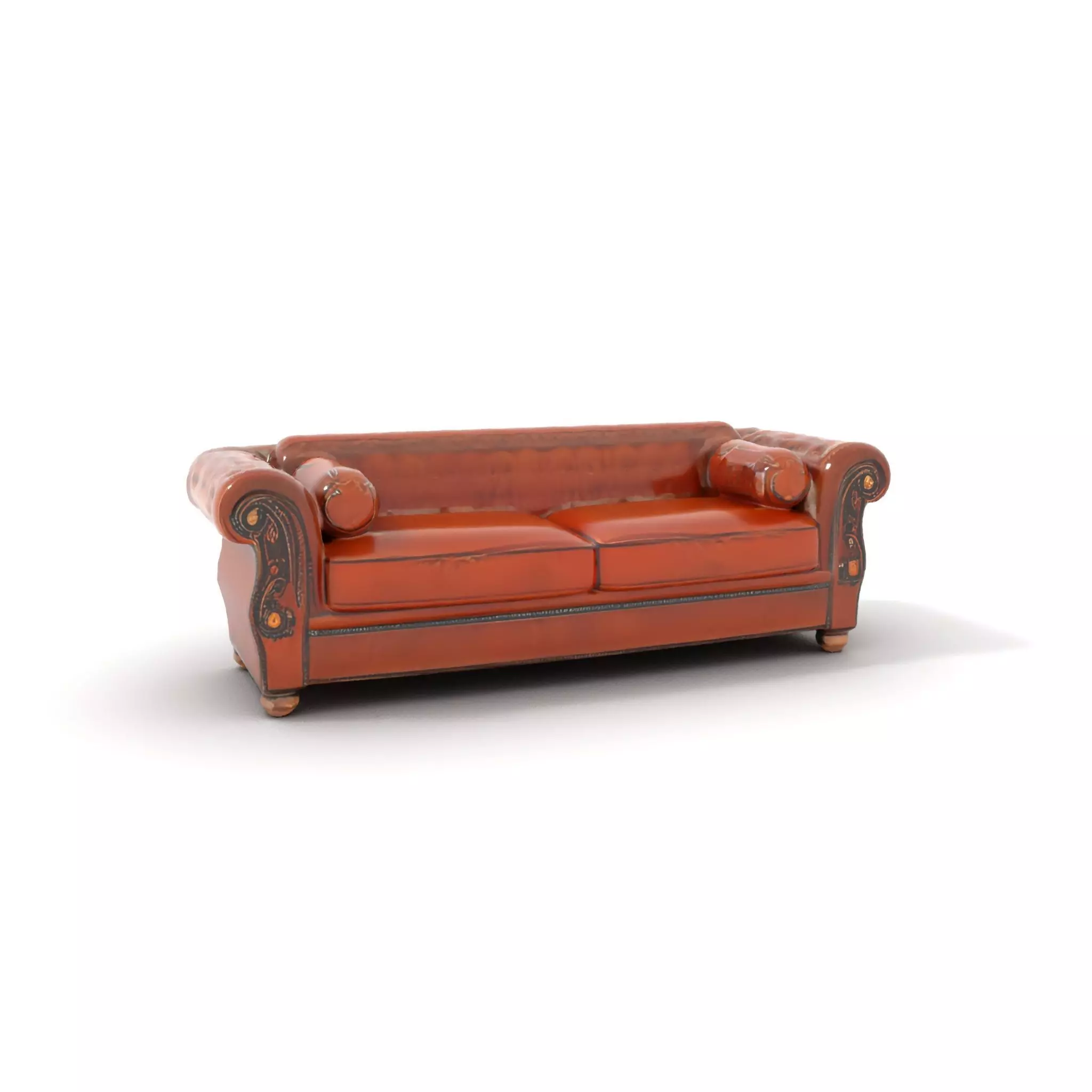 Classic Chesterfield Leather Sofa model pack Low-poly 3D model_12