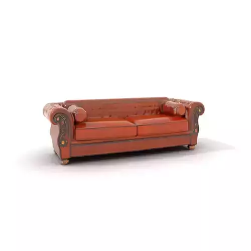 Classic Chesterfield Leather Sofa model pack