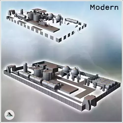 Industrial Zone Set with Railway Tracks Railway Trains Industria 3D print model Industrial Zone Set with Railway Tracks Railway Trains Industria 3D print model