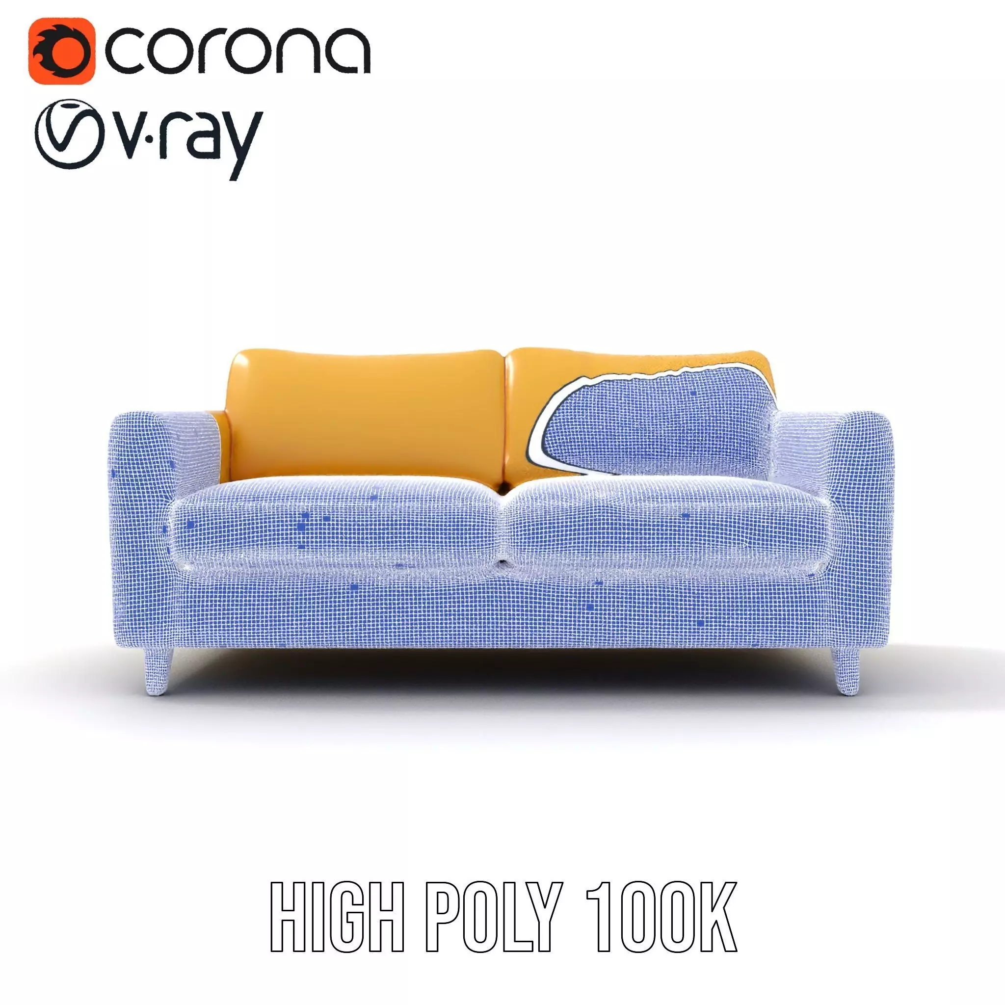 Sunny Comfort Sofa model pack Low-poly 3D model_30