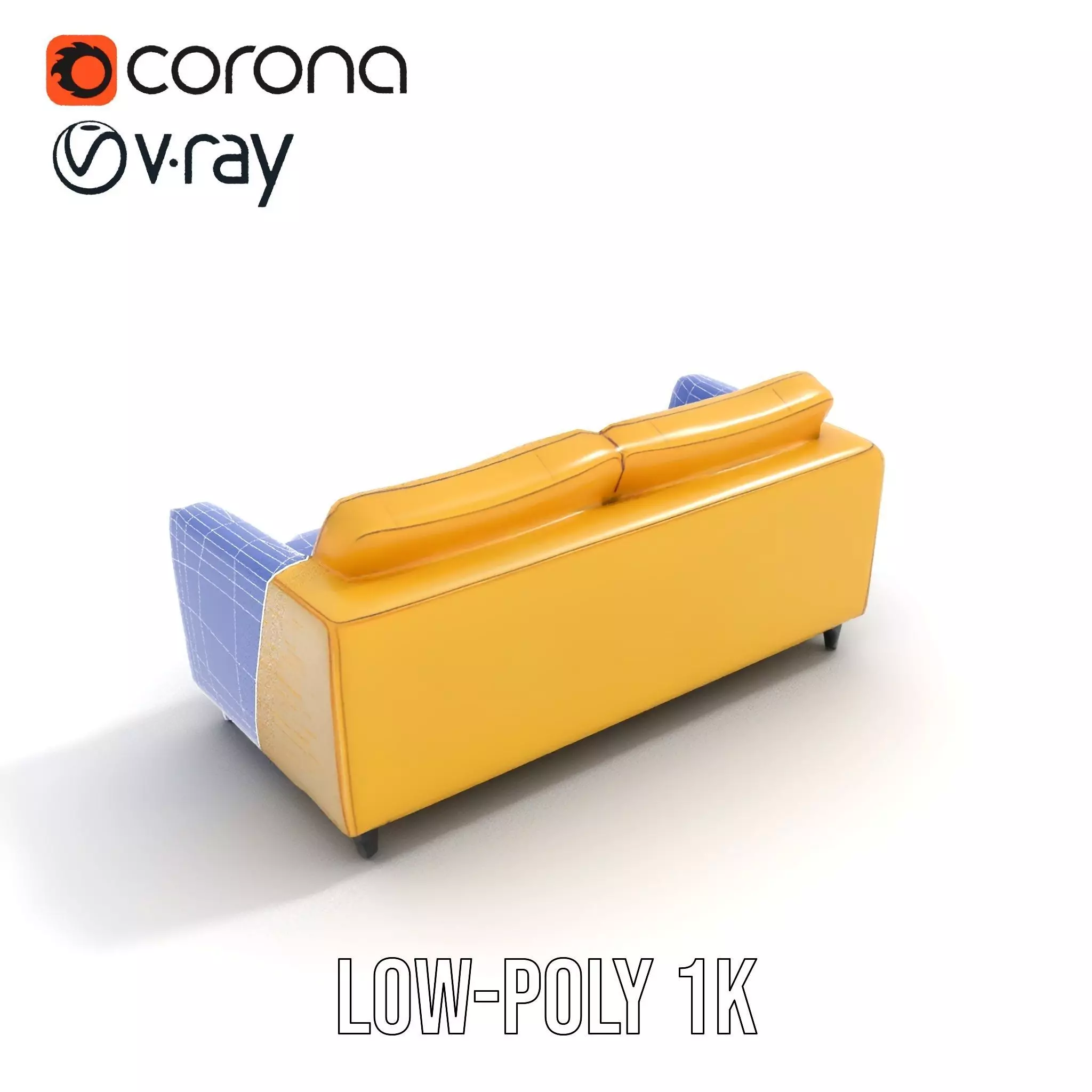 Sunny Comfort Sofa model pack Low-poly 3D model_21