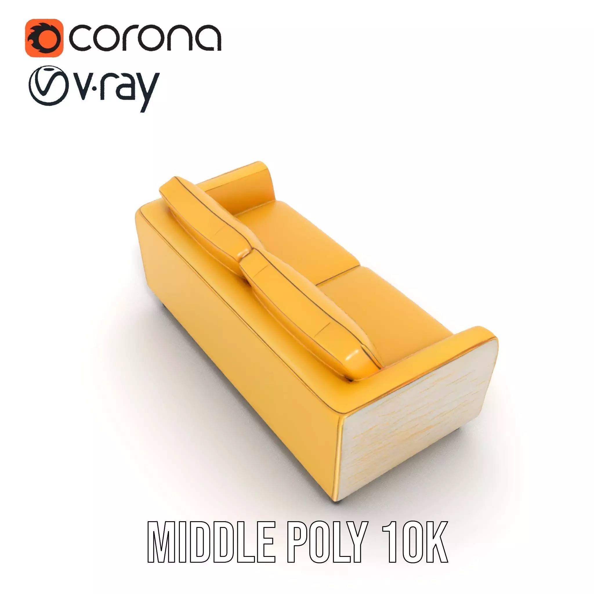 Sunny Comfort Sofa model pack Low-poly 3D model_7
