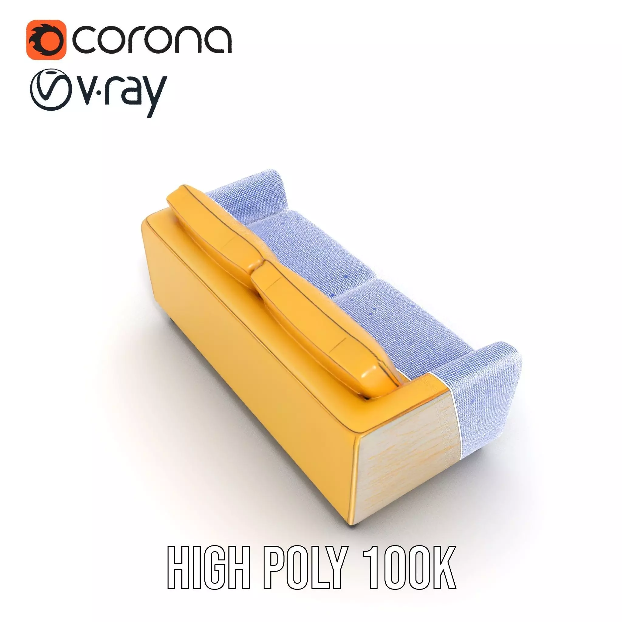 Sunny Comfort Sofa model pack Low-poly 3D model_34
