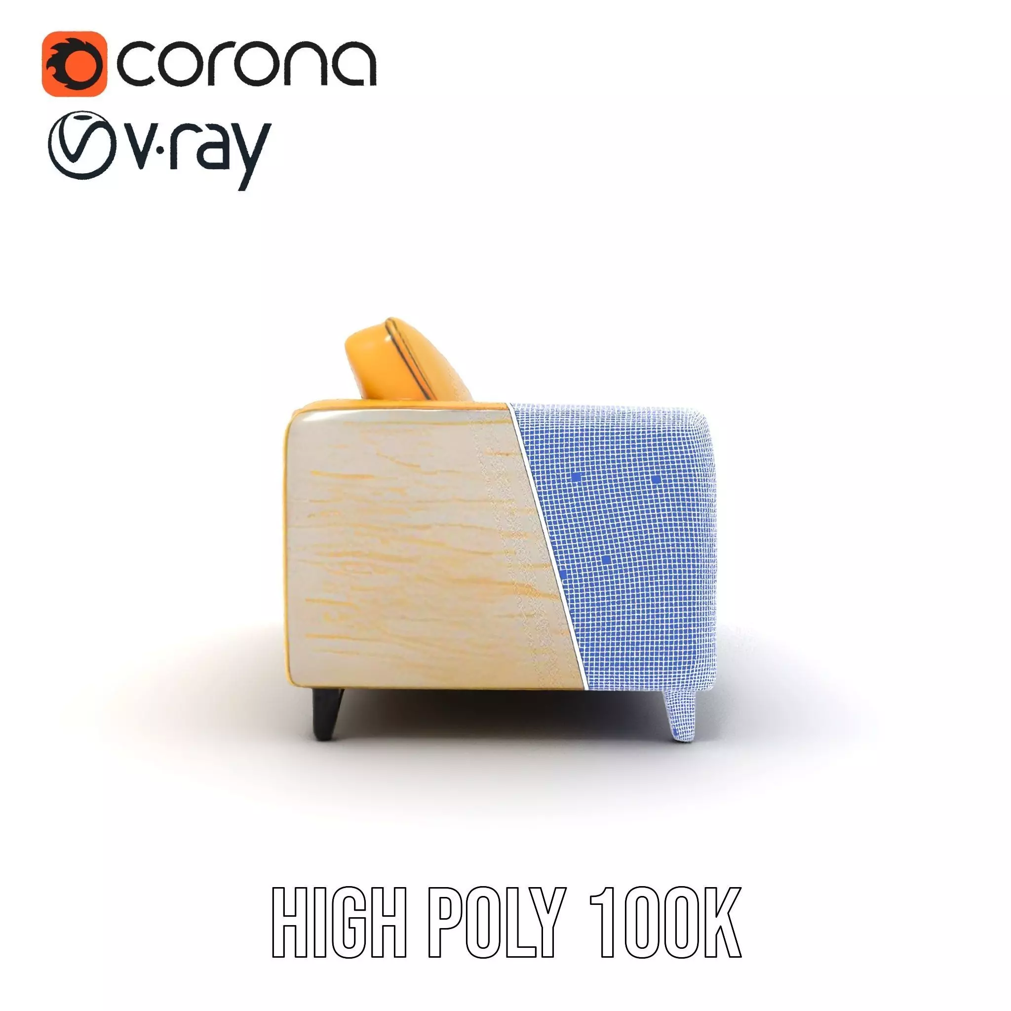 Sunny Comfort Sofa model pack Low-poly 3D model_33