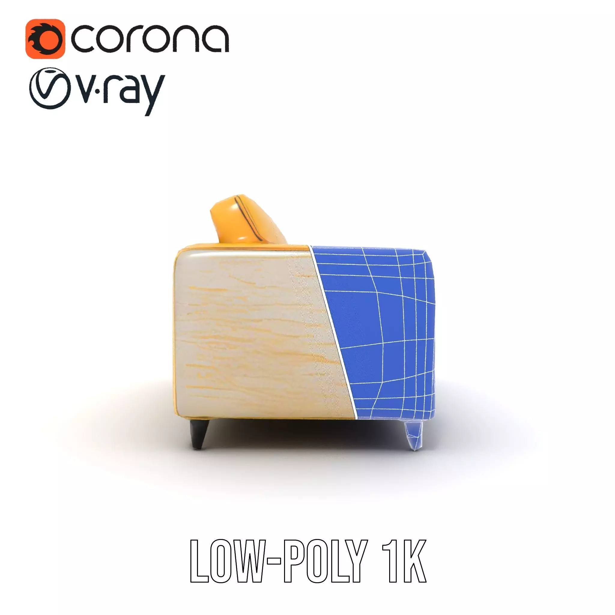 Sunny Comfort Sofa model pack Low-poly 3D model_32