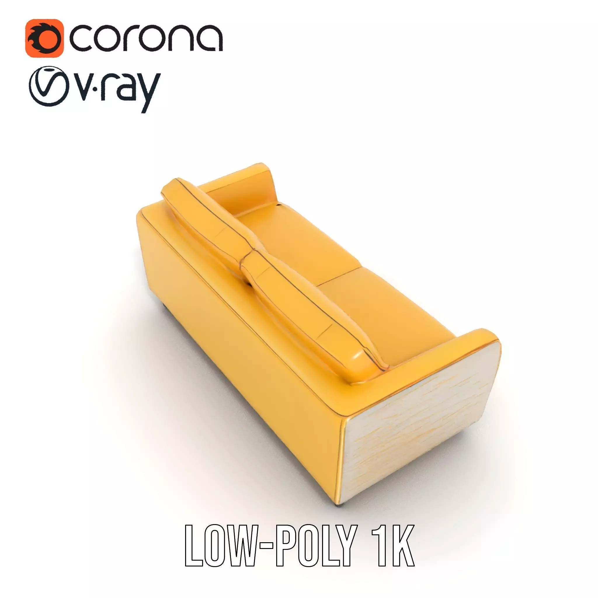 Sunny Comfort Sofa model pack Low-poly 3D model_10