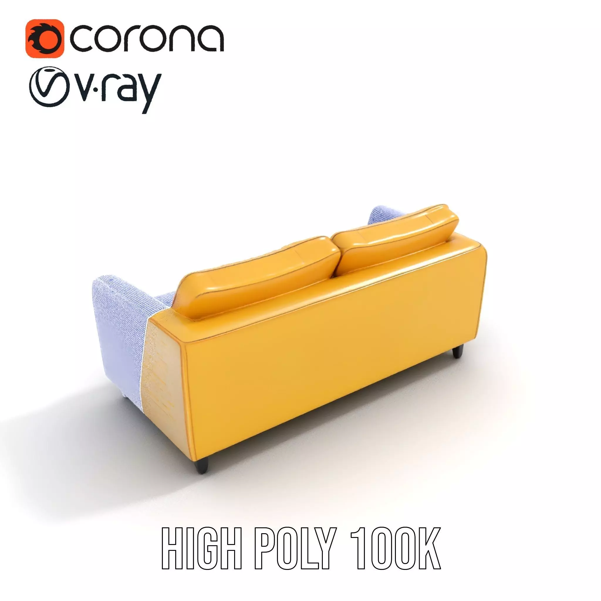 Sunny Comfort Sofa model pack Low-poly 3D model_35