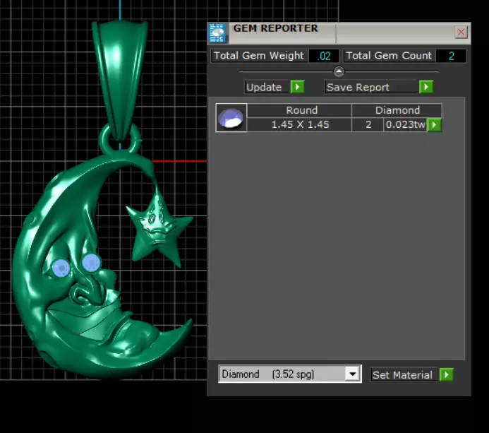 moon faces pendat 3d printable model 3D print model_5
