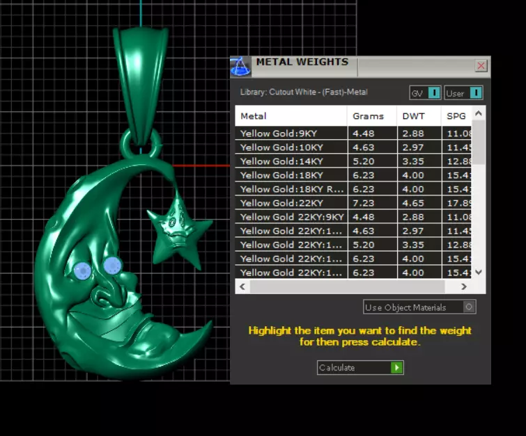 moon faces pendat 3d printable model 3D print model_6
