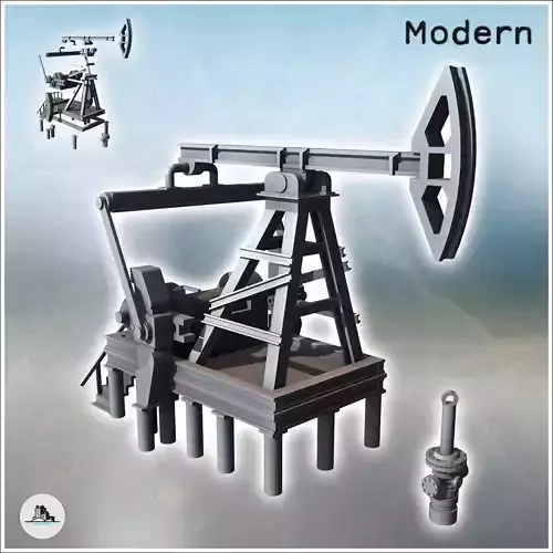 Oil Pumping Tlake with Well Inlet 13 - Modern WW2 WW1 World War 