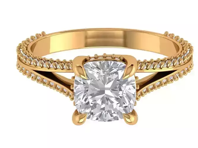 Cushion Square Engagement Ring