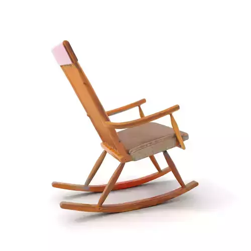 Classic Wooden Rocking Chair model pack