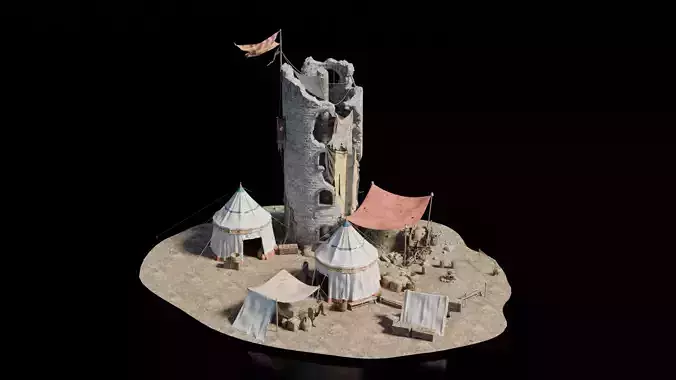 Tower Army Camp Medieval