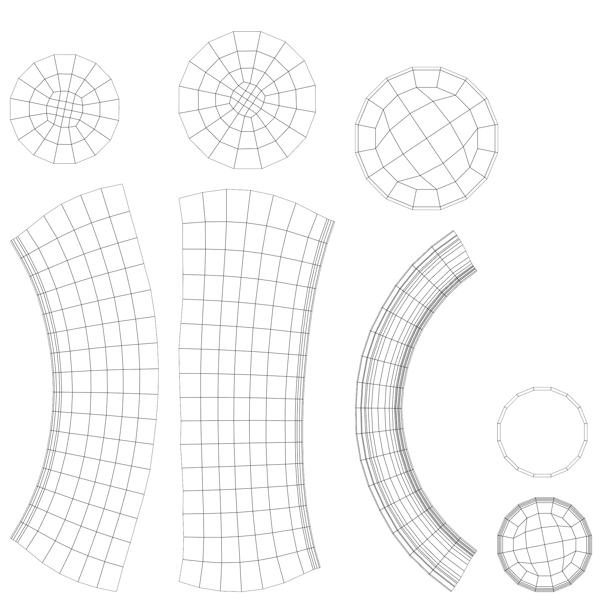 Snow Globe with Christmas Tree Gifts and Snowflakes Low-poly 3D model_9