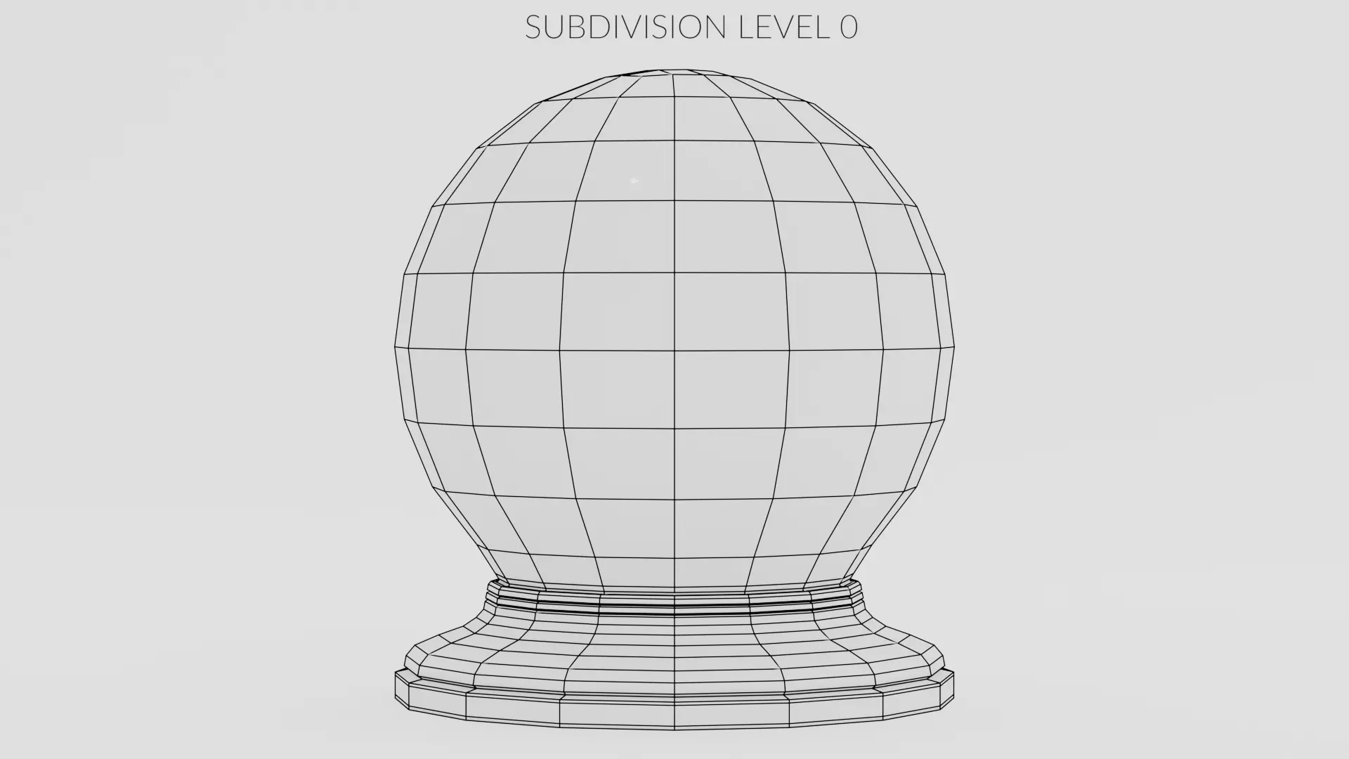 Snow Globe with Christmas Tree Gifts and Snowflakes Low-poly 3D model_11