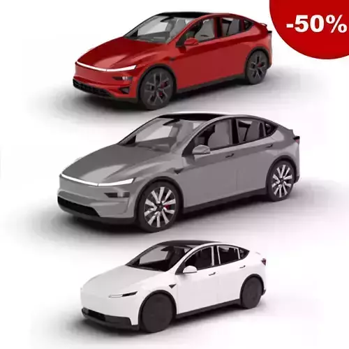 Pack Tesla Model Y 2025 - 2026 HQ interior 3D Model Collection Pack Tesla Model Y 2025 - 2026 HQ interior 3D Model Collection