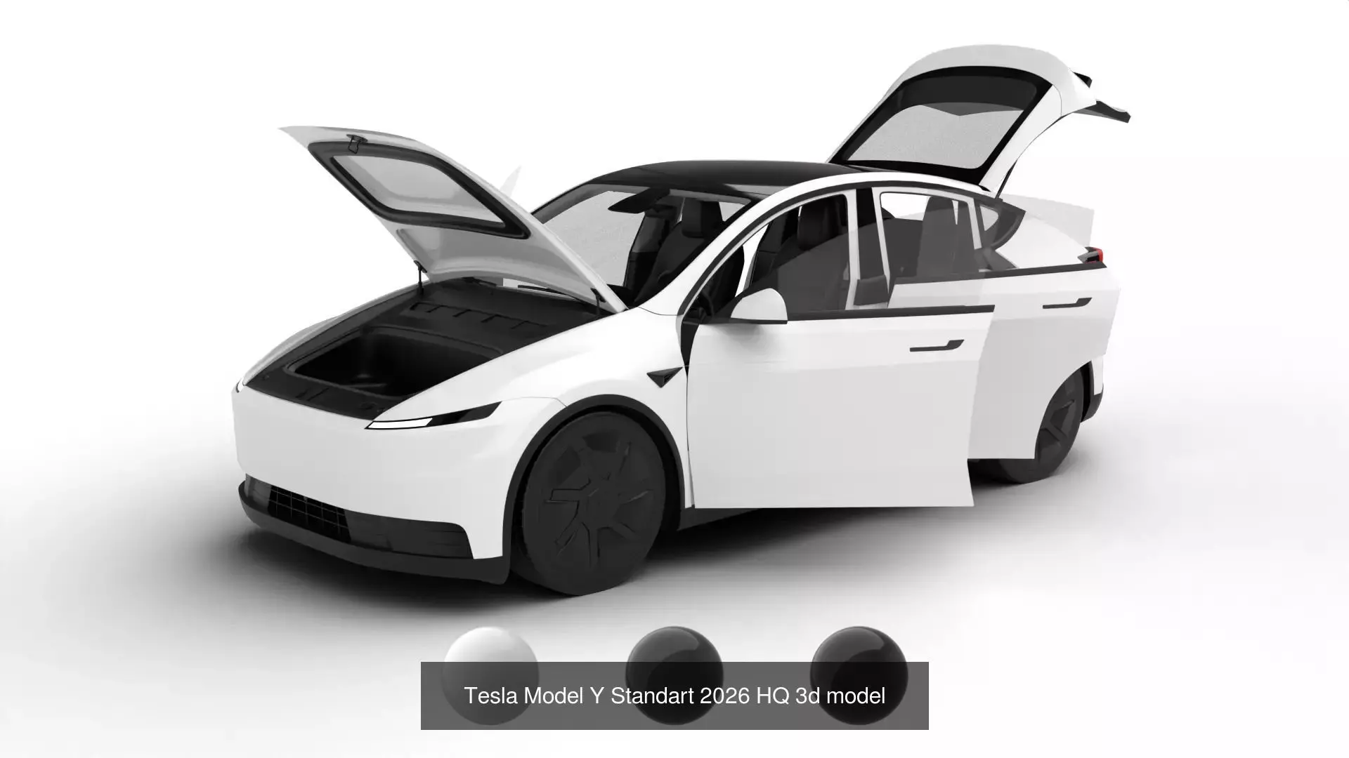 Pack Tesla Model Y 2025 - 2026 HQ interior 3D Model Collection_3