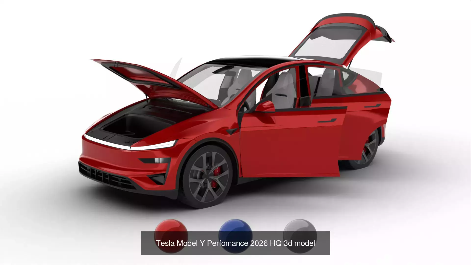 Pack Tesla Model Y 2025 - 2026 HQ interior 3D Model Collection_2