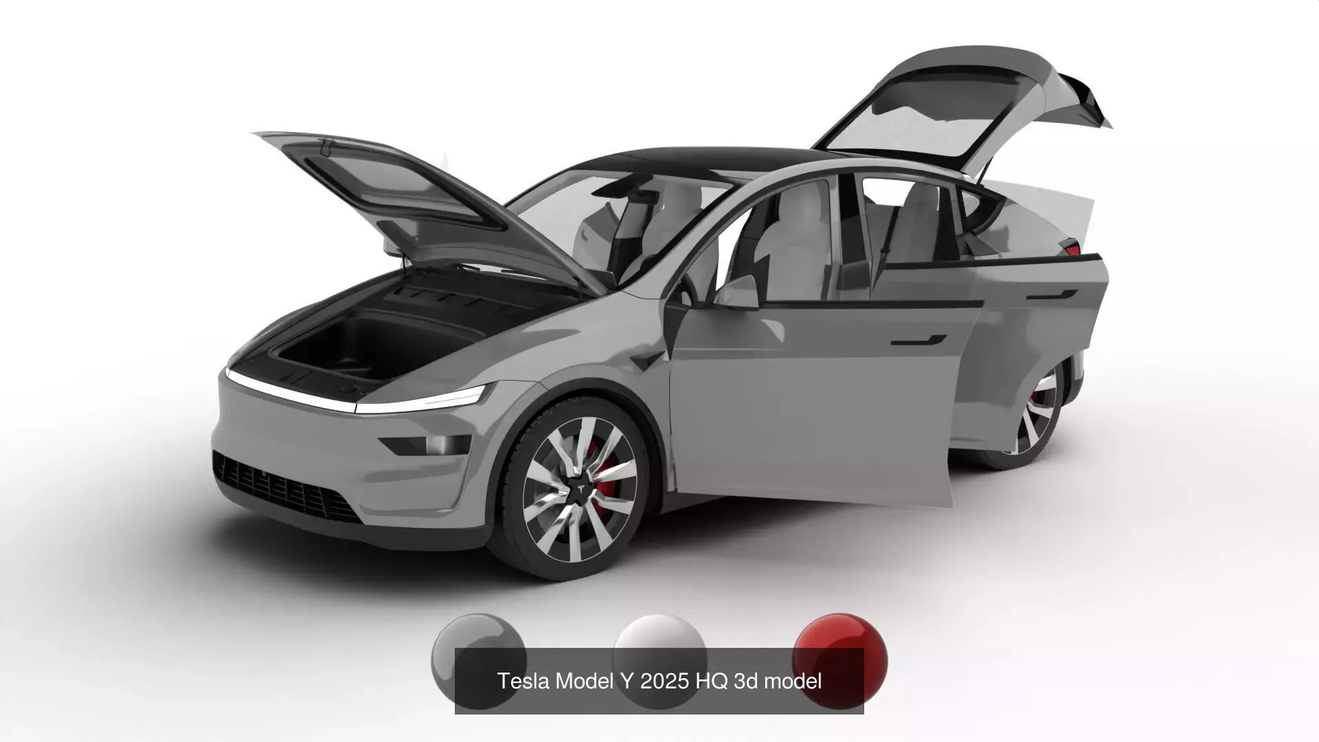 Pack Tesla Model Y 2025 - 2026 HQ interior 3D Model Collection_1