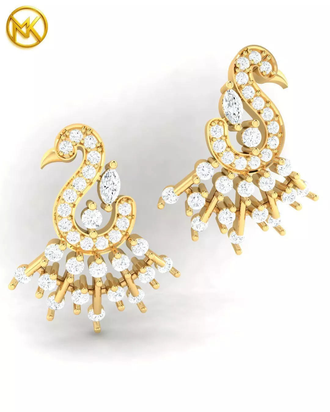 Stylized Diamond Mayura Tops 3D print model_9