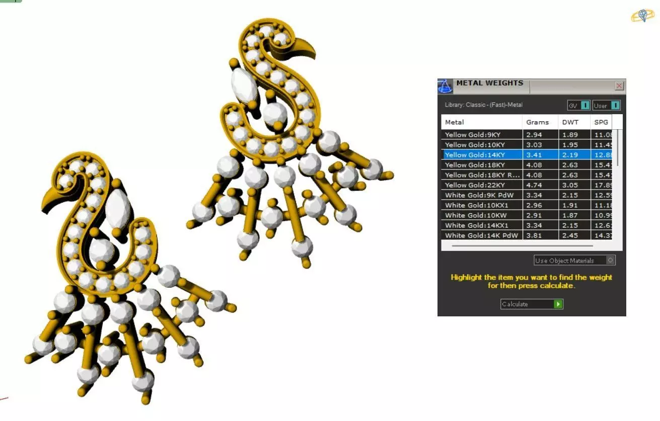 Stylized Diamond Mayura Tops 3D print model_5
