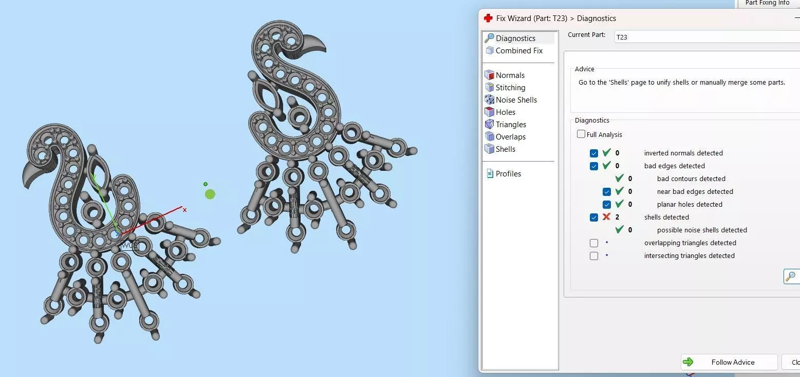 Stylized Diamond Mayura Tops 3D print model_7