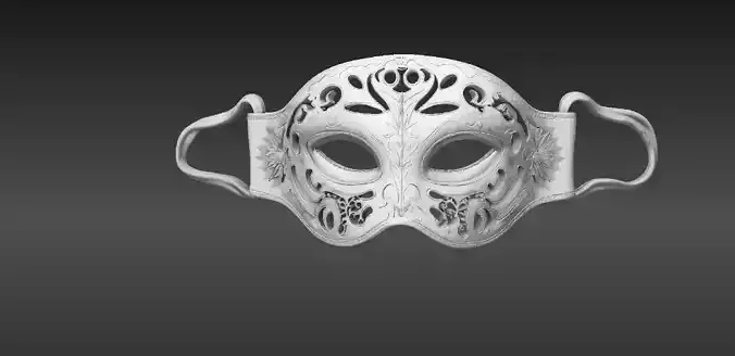 Wearable Celestial Mask 3D Model Half-Face Cosplay Mask