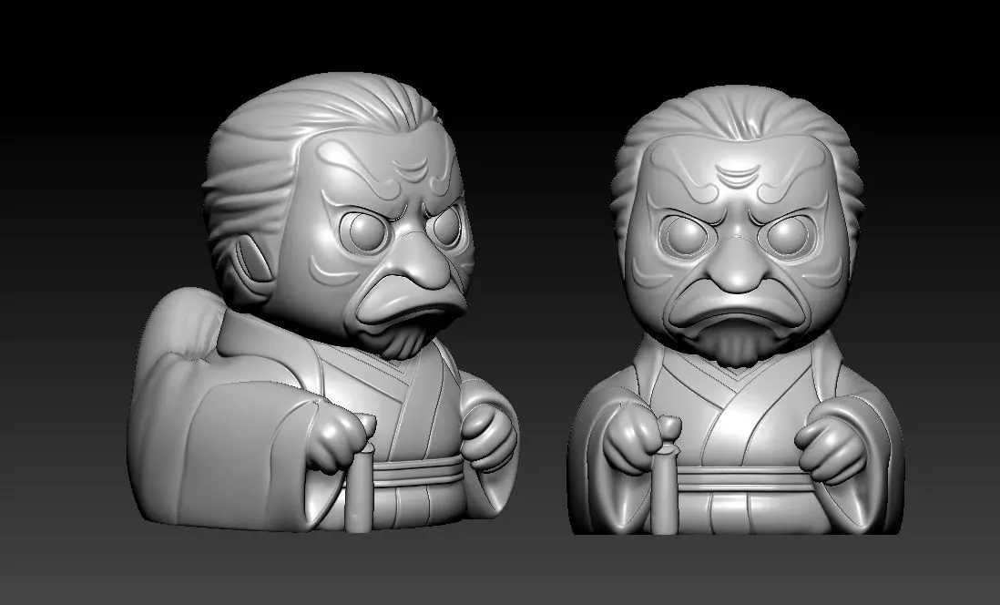 Rubber Duck - Urokodaki Sakonji statue - 3D print 3D print model_1