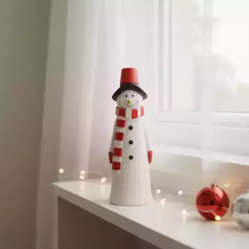 Snowman decorative christmas sculpture 3D print model