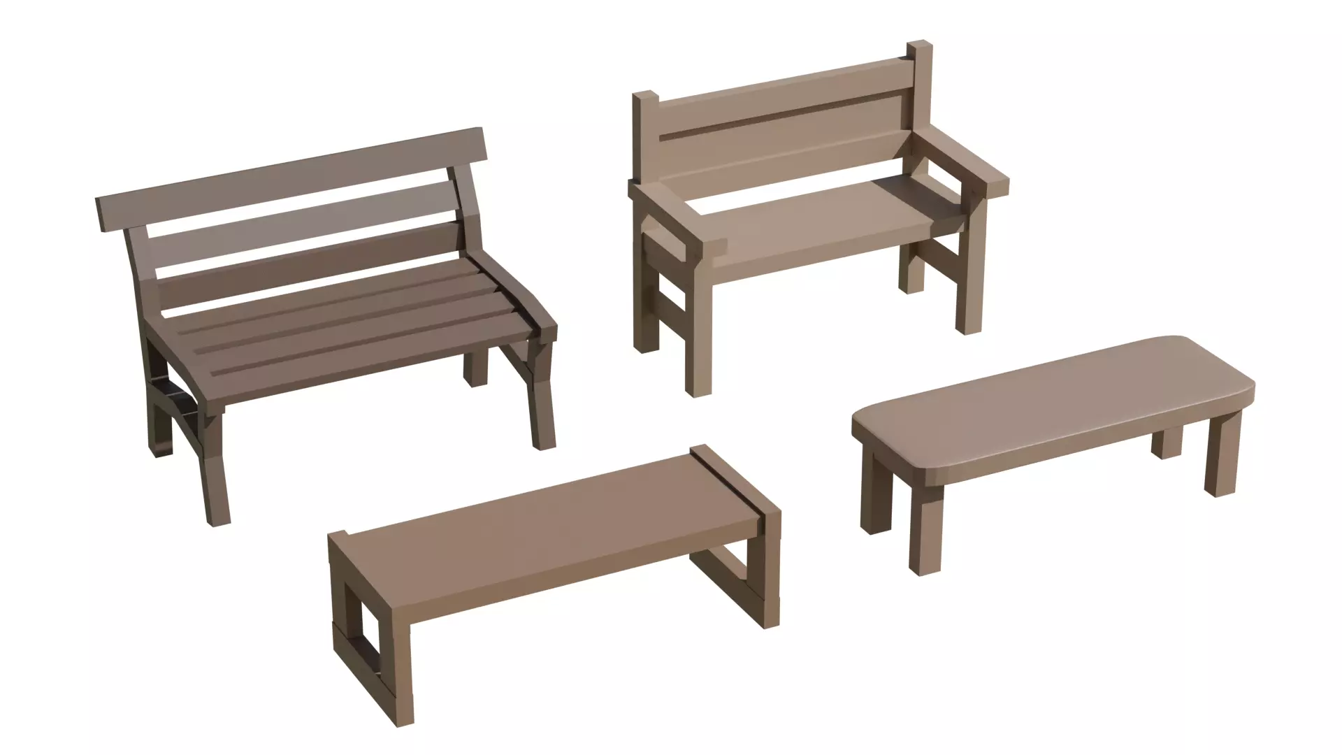 Low-Poly Furniture Pack V1 - Interior Home and Office Low-poly 3D model_5