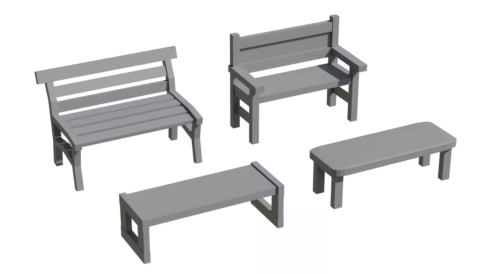 Low-Poly Furniture Pack V1 - Interior Home and Office Low-poly 3D model_6