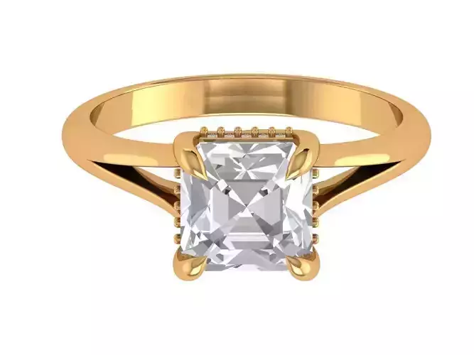 Asscher Engagement Ring