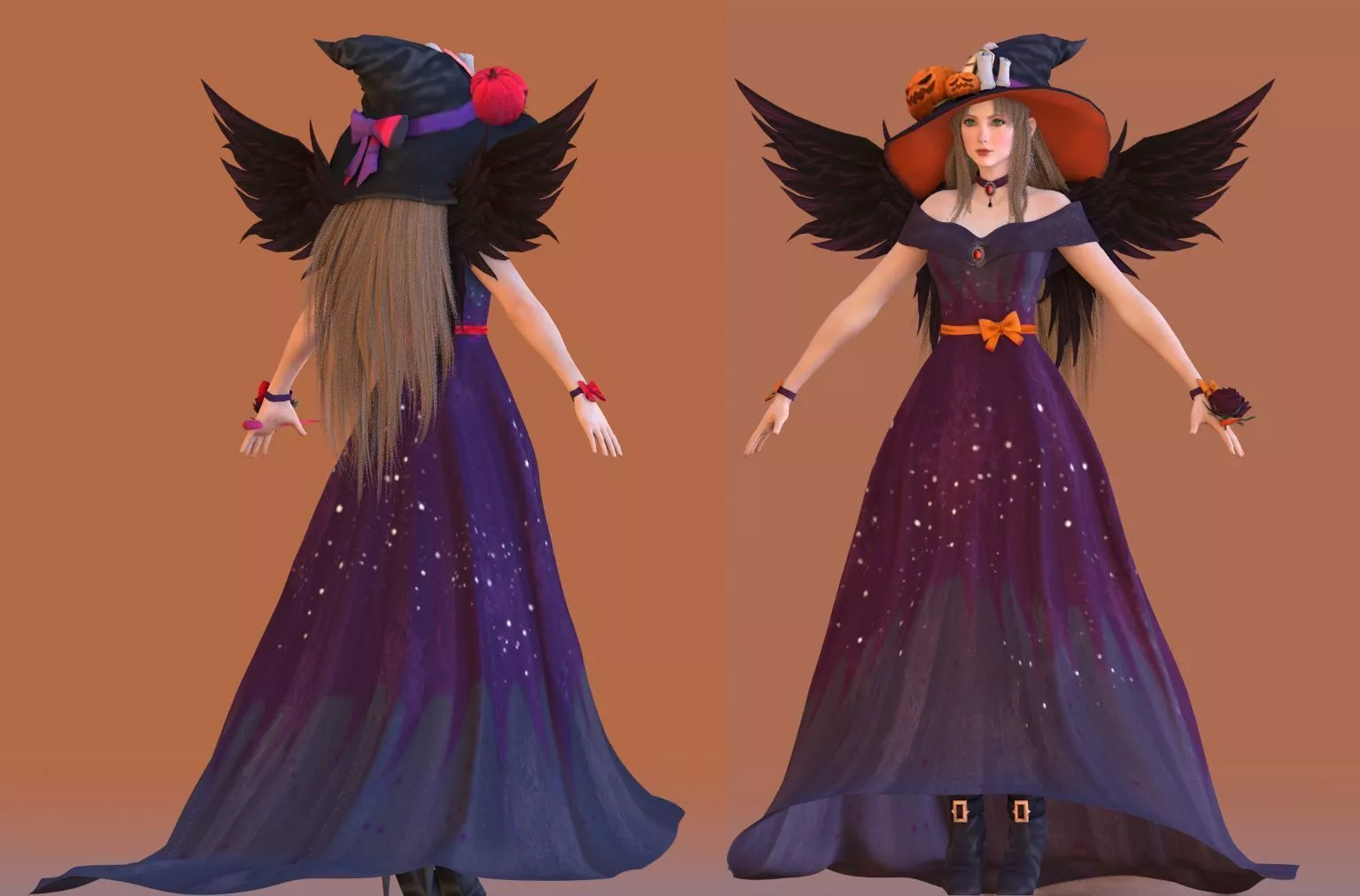 FF7 Aerith Halloween Outfit Free 3D model