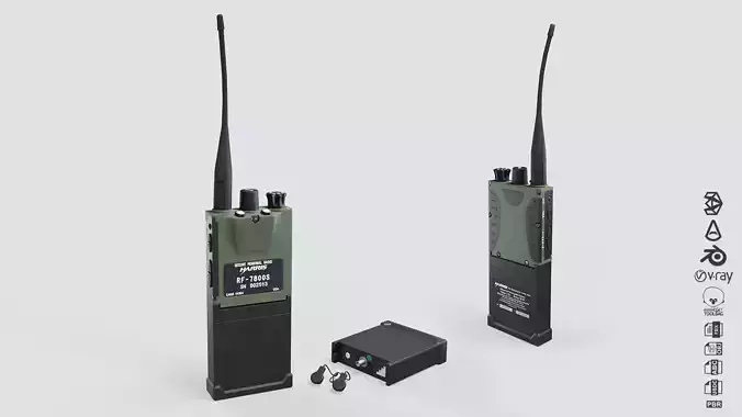 Harris RF 7800s PRR Radio Low-poly 3D model Harris RF 7800s PRR Radio Low-poly 3D model