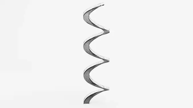 Spiral Staircase V5 - Modern Interior Stairs Low-poly 3D model