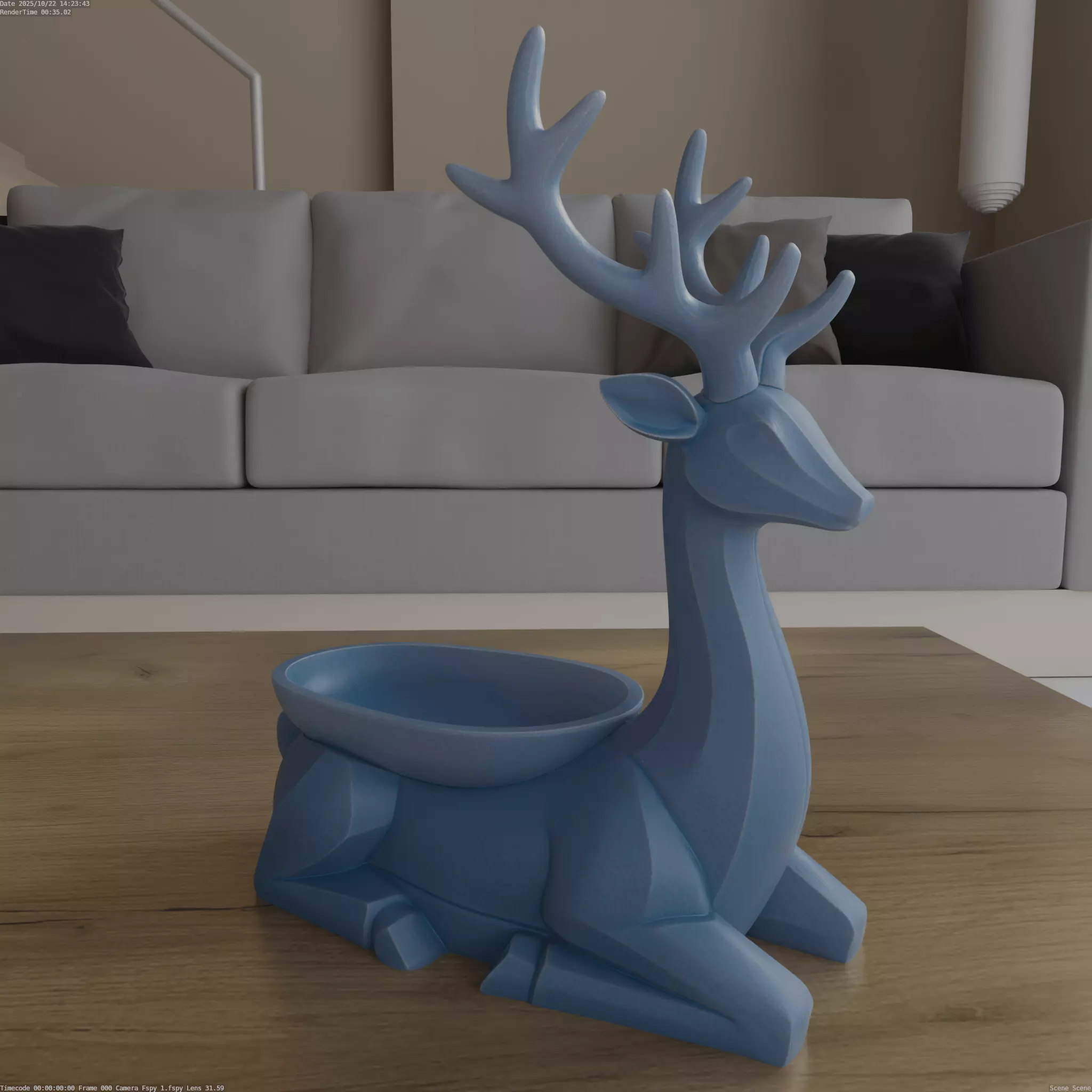 Christmas Deer Organizer Candy Holder STL 3D print model_4