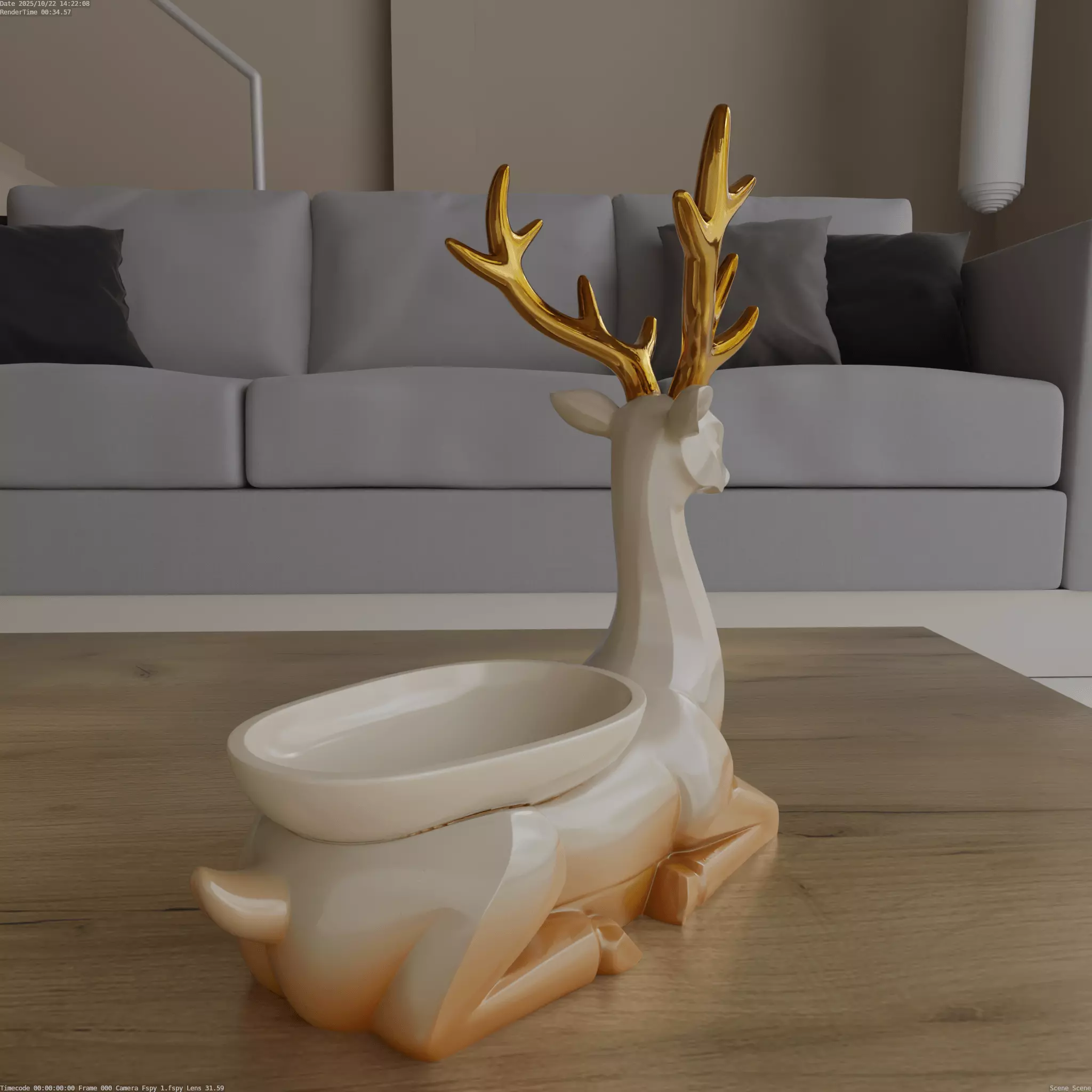 Christmas Deer Organizer Candy Holder STL 3D print model_2