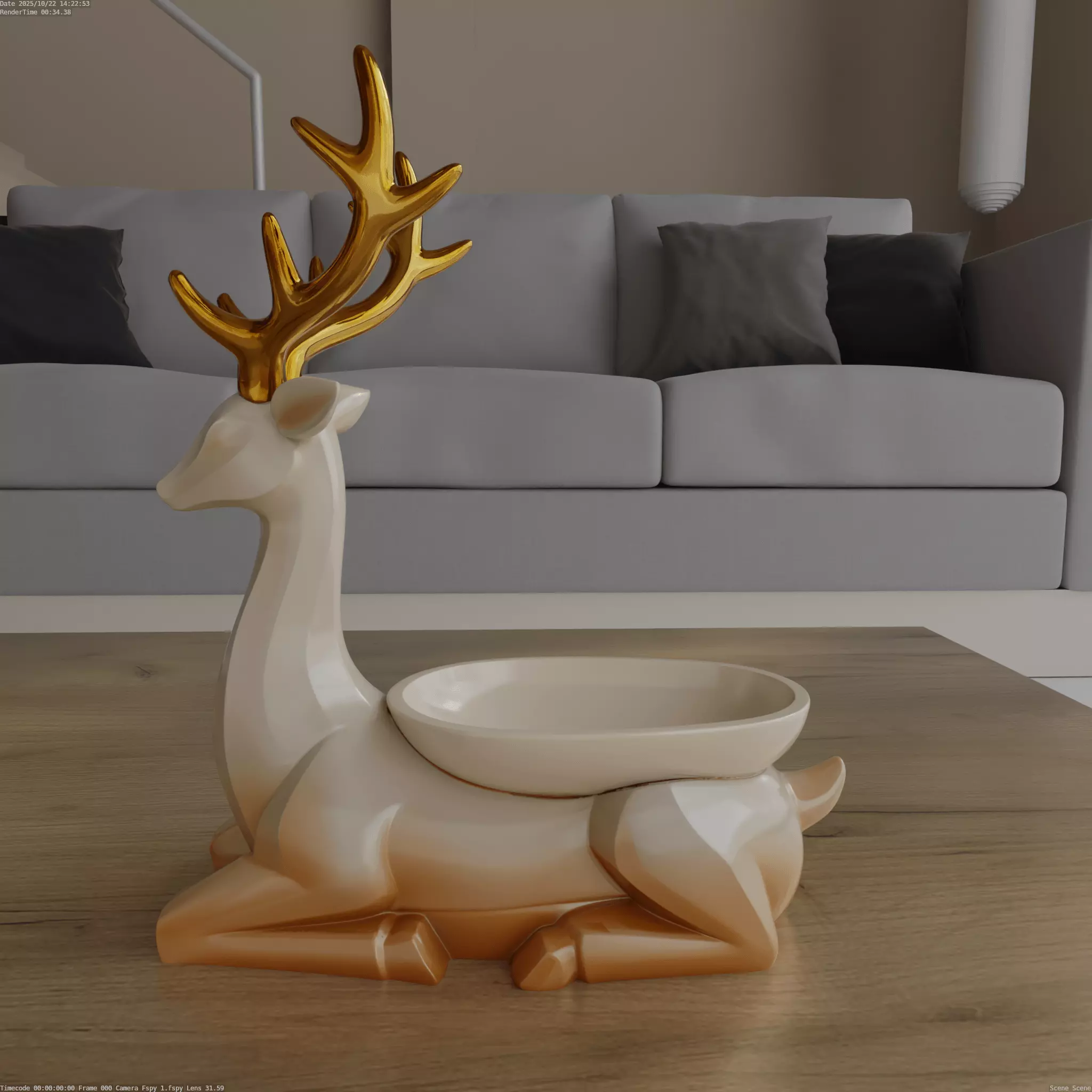 Christmas Deer Organizer Candy Holder STL 3D print model_3