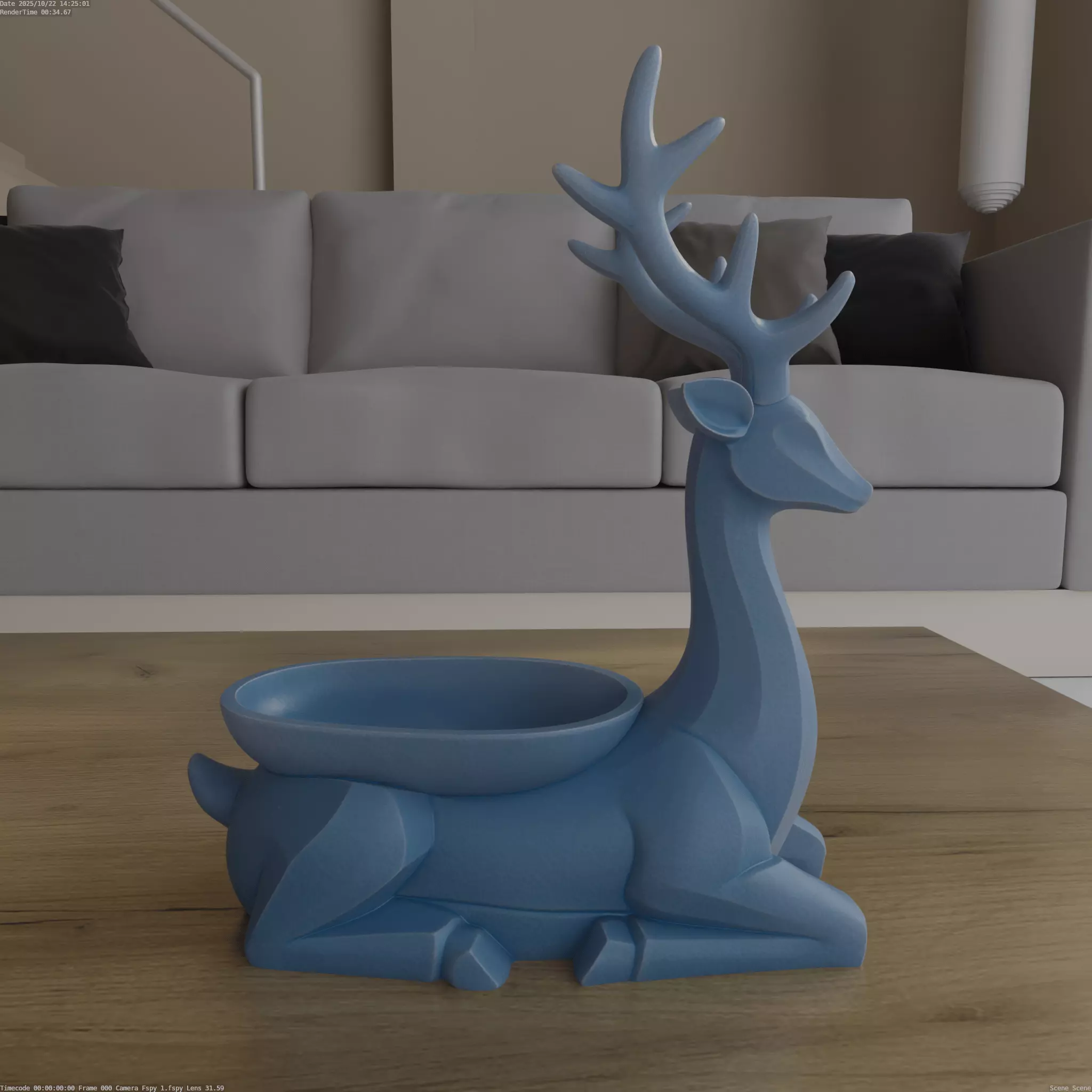 Christmas Deer Organizer Candy Holder STL 3D print model_5