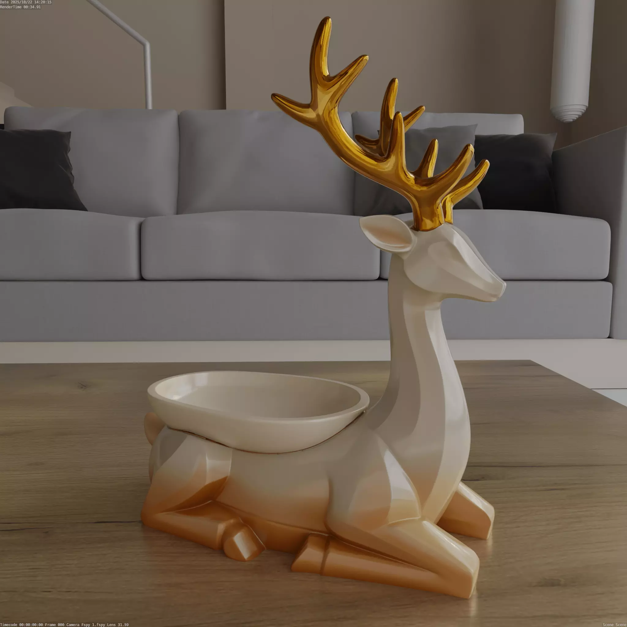 Christmas Deer Organizer Candy Holder STL 3D print model_0