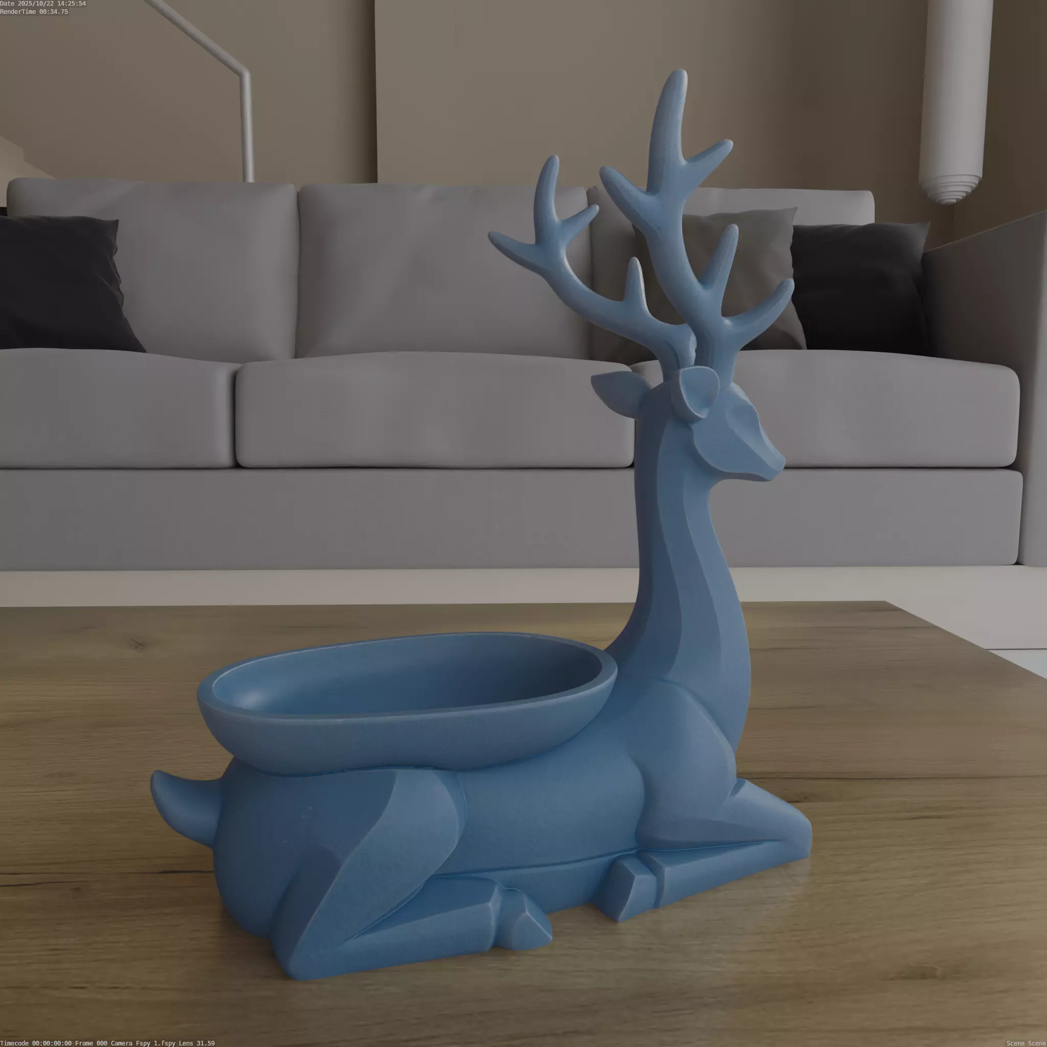 Christmas Deer Organizer Candy Holder STL 3D print model_6