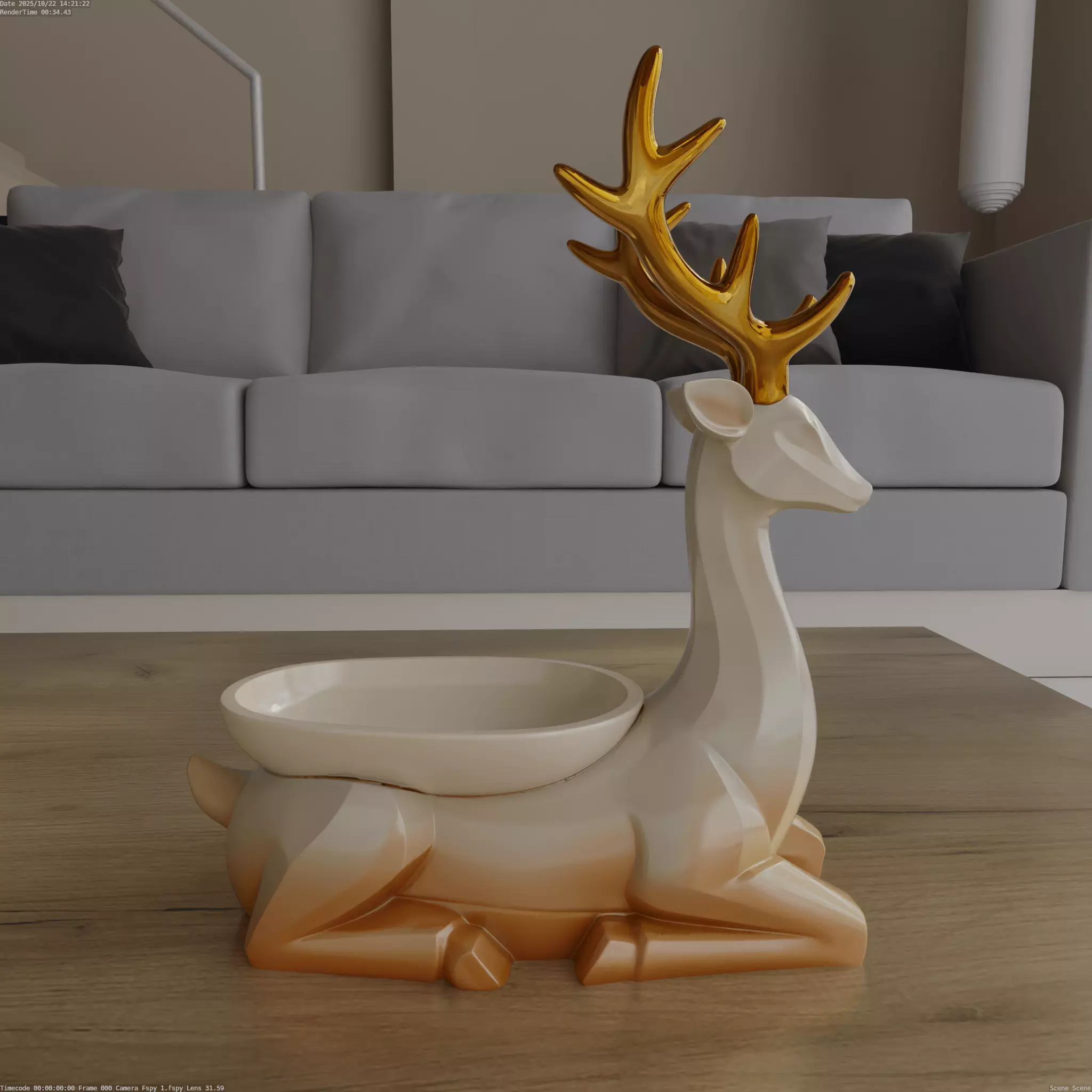 Christmas Deer Organizer Candy Holder STL 3D print model_1