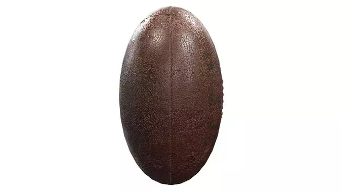 Rugby Football Old and Worn Low-poly 3D model 7