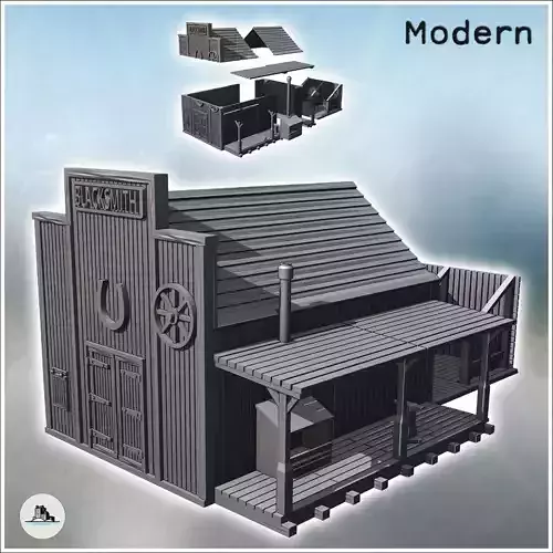 Futuristic western blacksmith and farrier 18 - Future Sci-Fi SF 