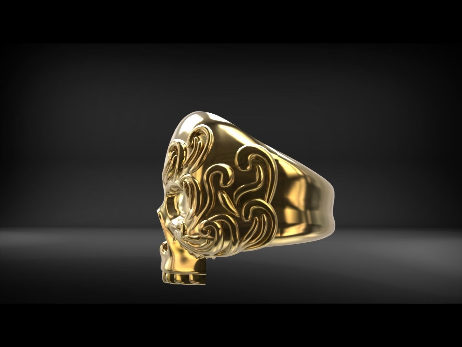 Skull ring for print 3D print model_3