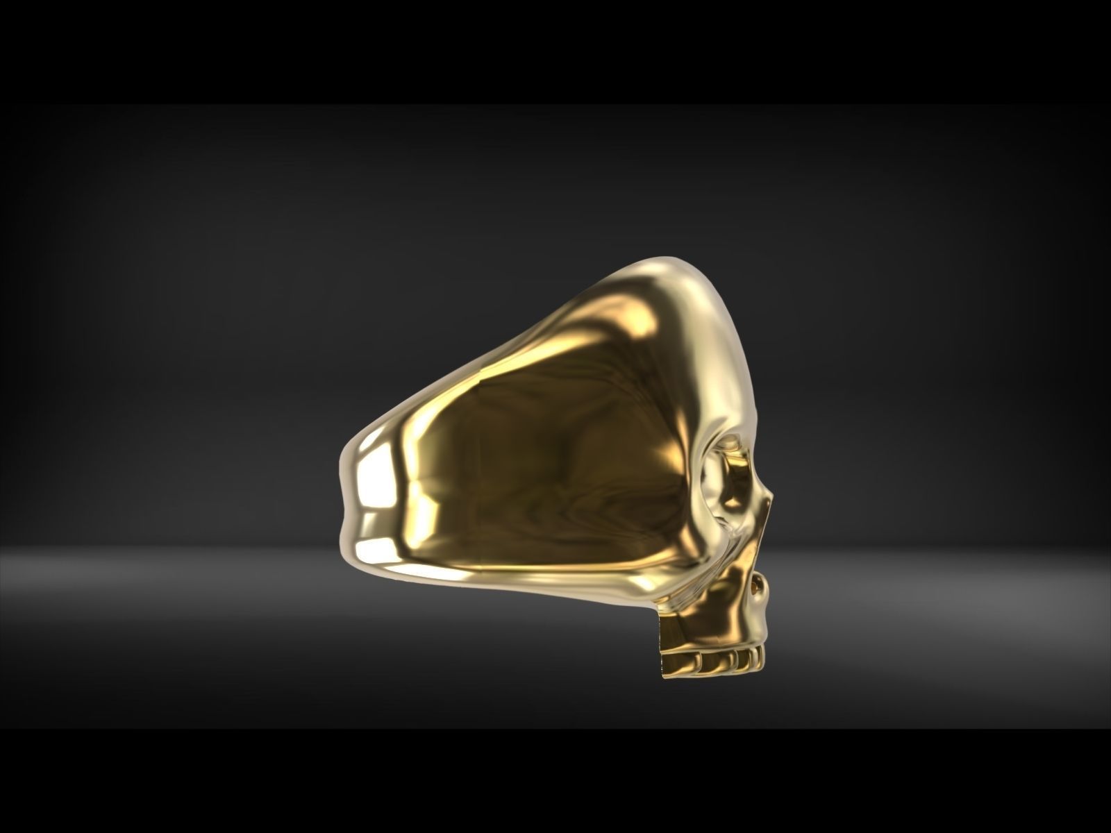 Skull ring for print 3D print model_4